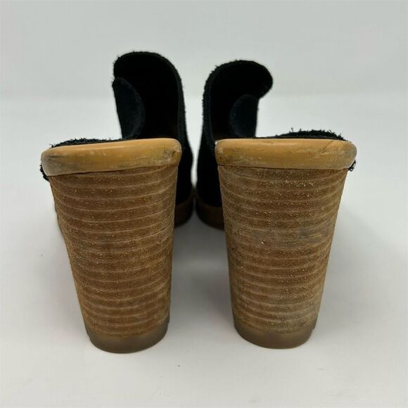 Kork-Ease Women's Black Suede Block Heel Mule Sandals Size 9M Casual Summer - Picture 7 of 14